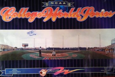 Mark Kotsay Signed Fullerton 1995 College World Series Photo PSA